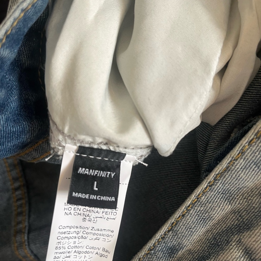 Stylish Patchwork Blue Jeans For Men - image 3